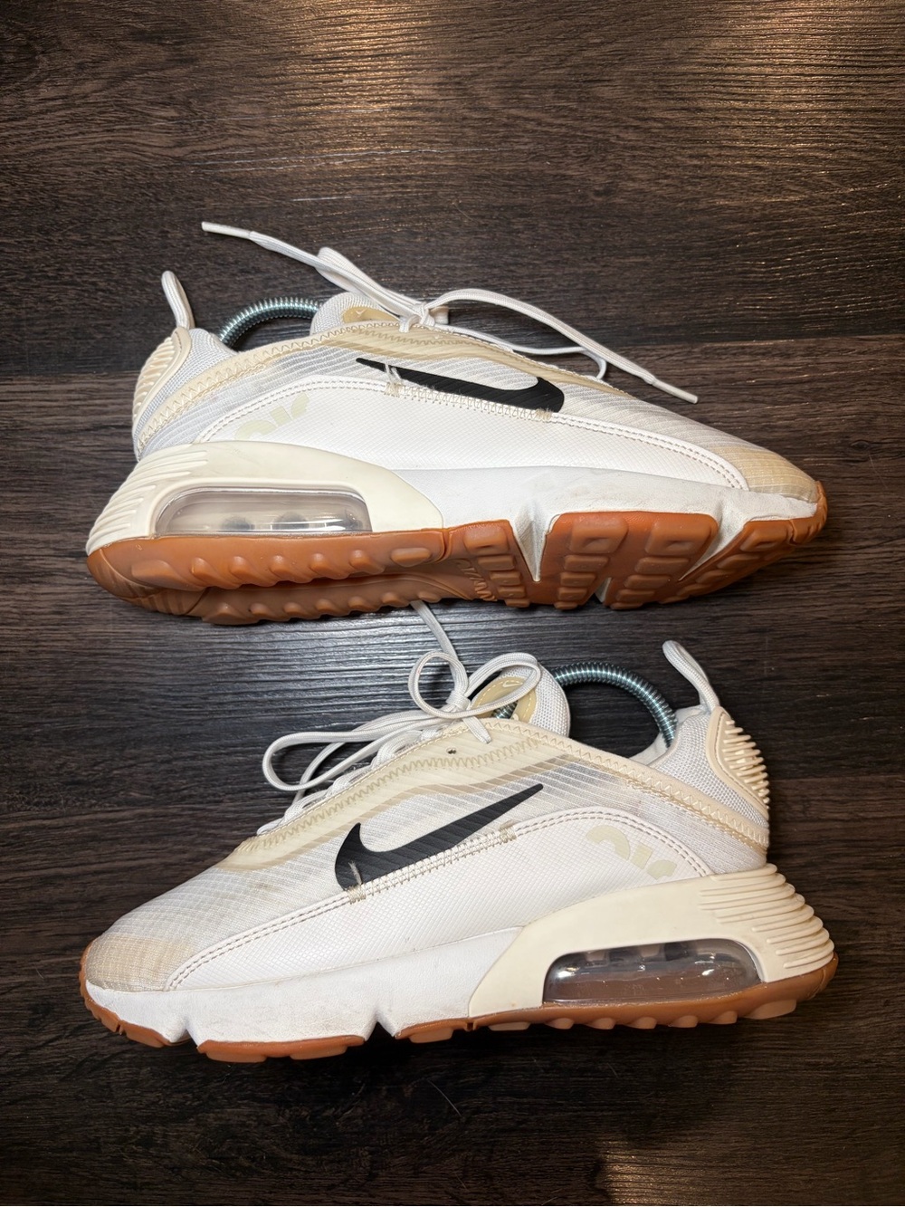 Nike White & Gum Air Max Low-Profile Sneakers